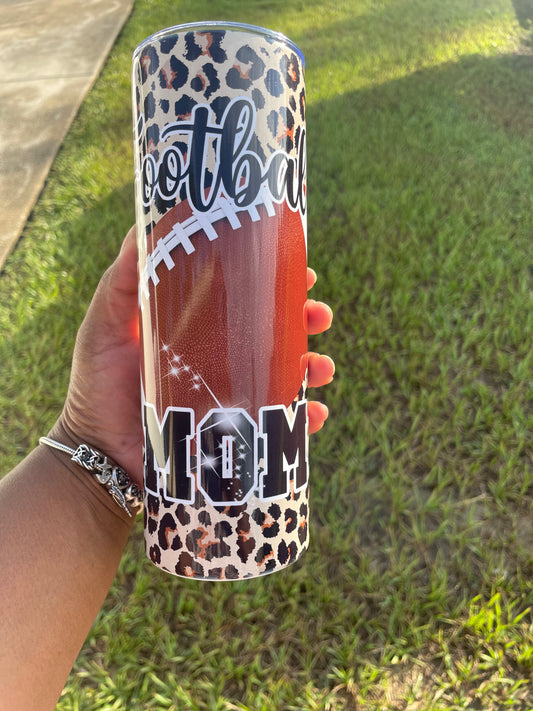 Football Mom Tumbler (ready to ship)