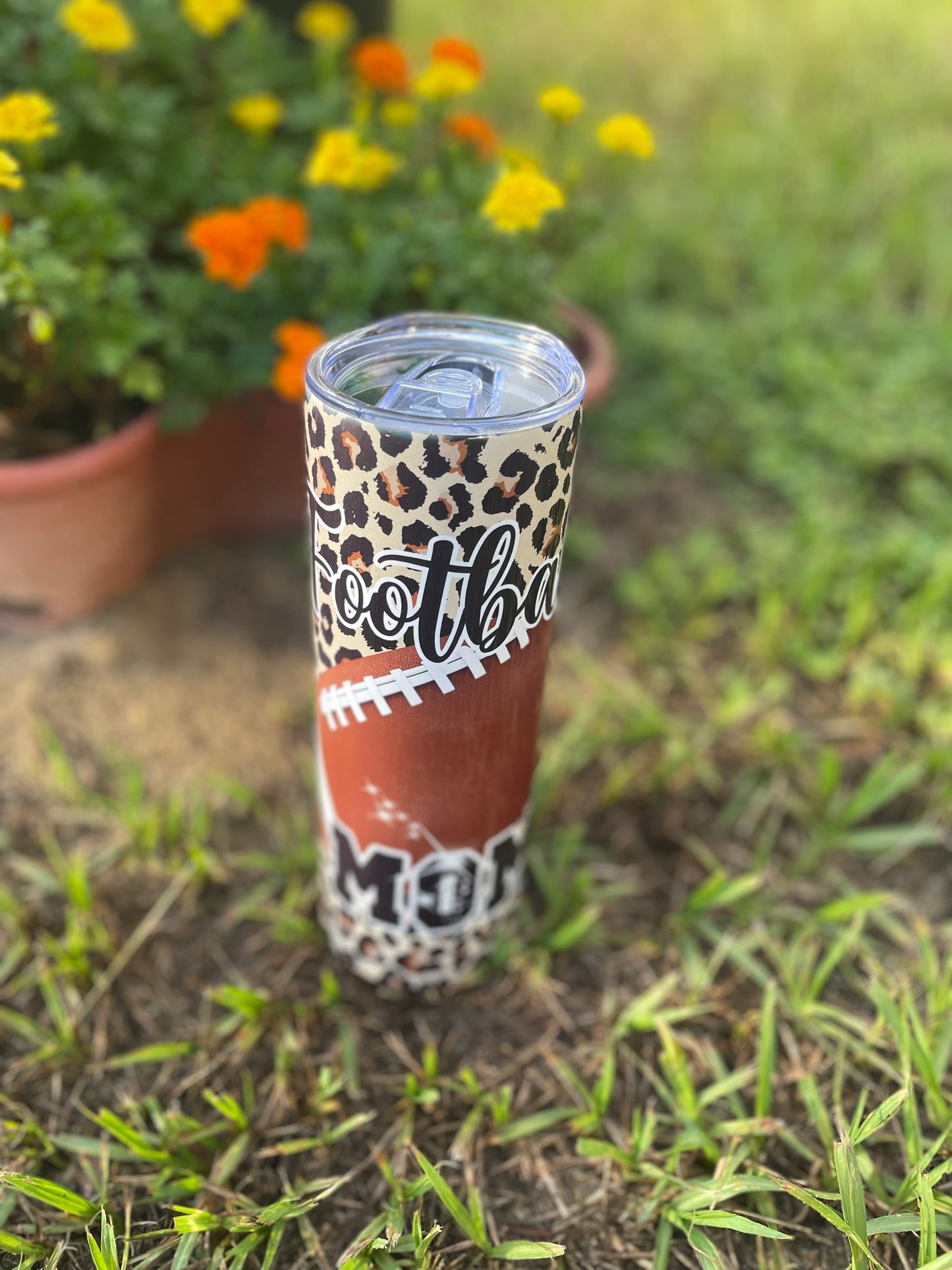 Football Mom Tumbler (ready to ship)