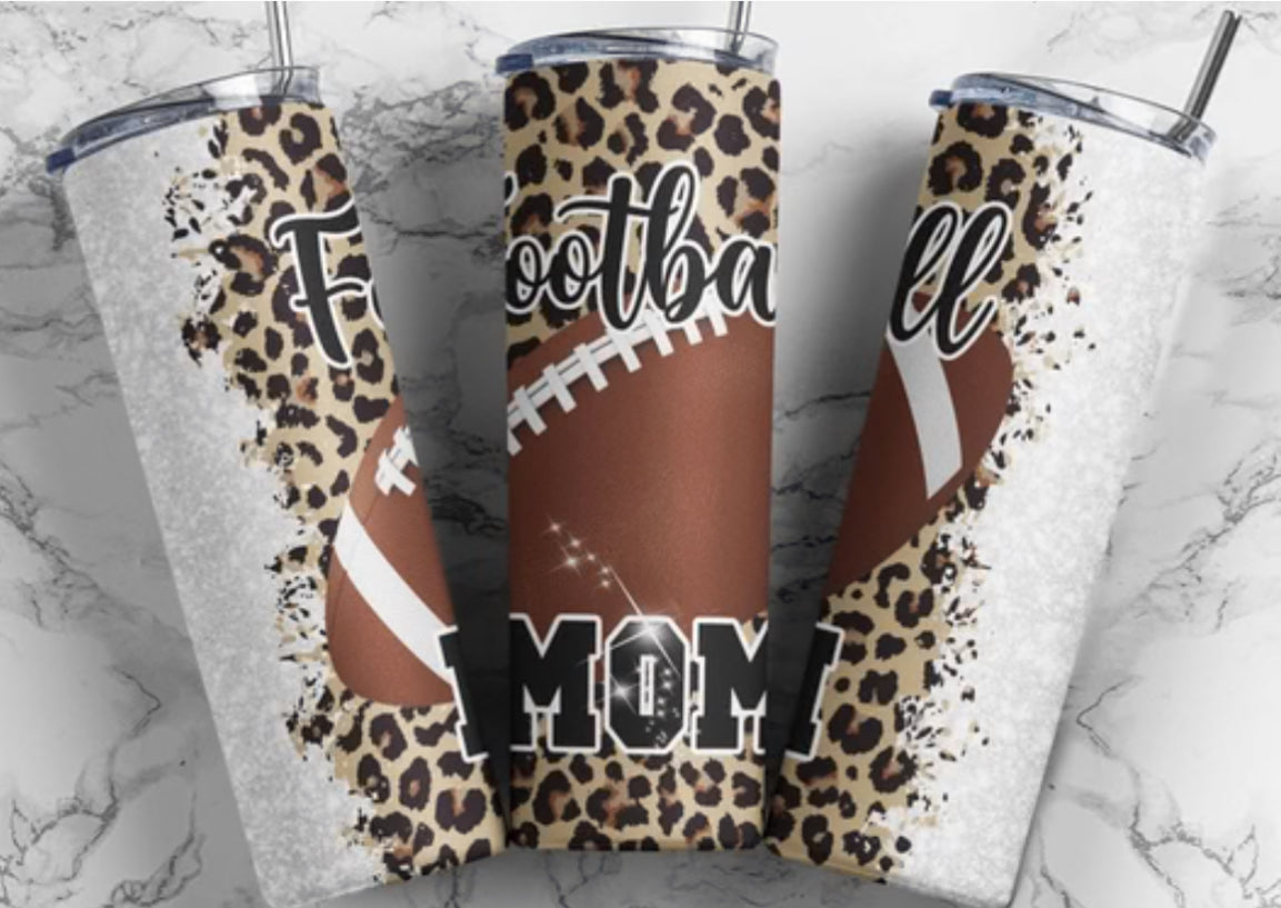 Football Mom Tumbler (ready to ship)